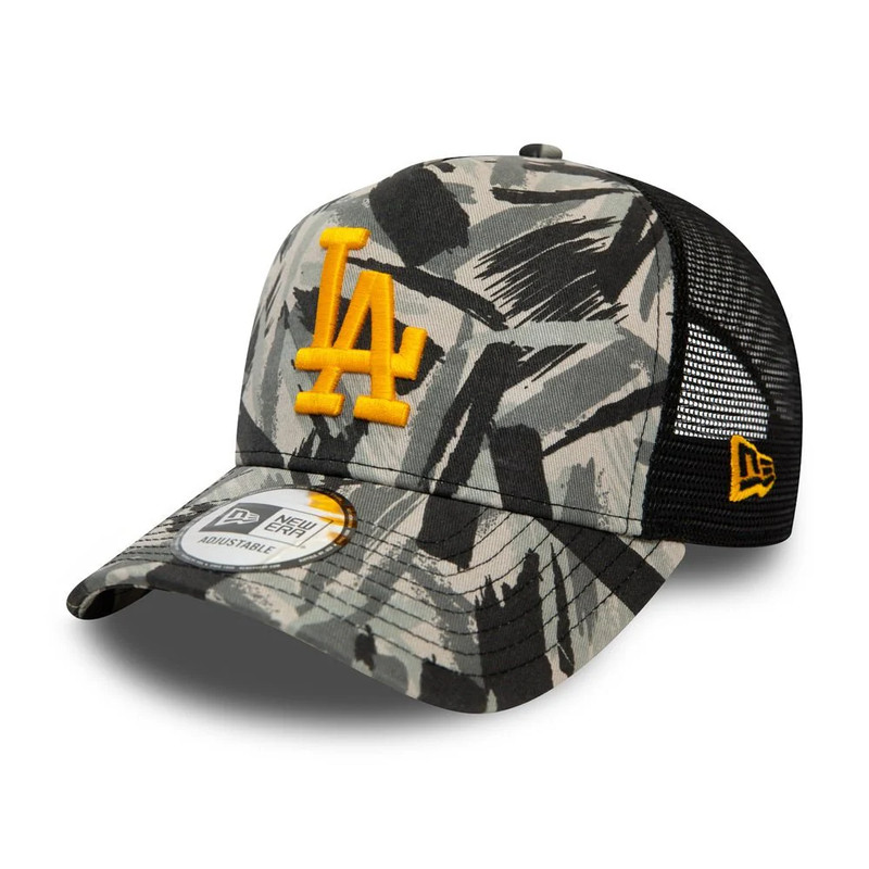 New Era Seasonal Camo Trucker LA Dodgers Cap - Gray - قبعة
